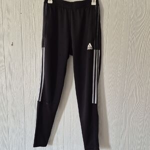 adidas Black Sweatpants with White Side Stripes